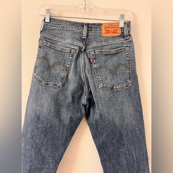 Levi’s Wedgie Skinny Medium Wash High Rise Button Fly Tough Love Blue Jeans 26 - Picture 11 of 16
